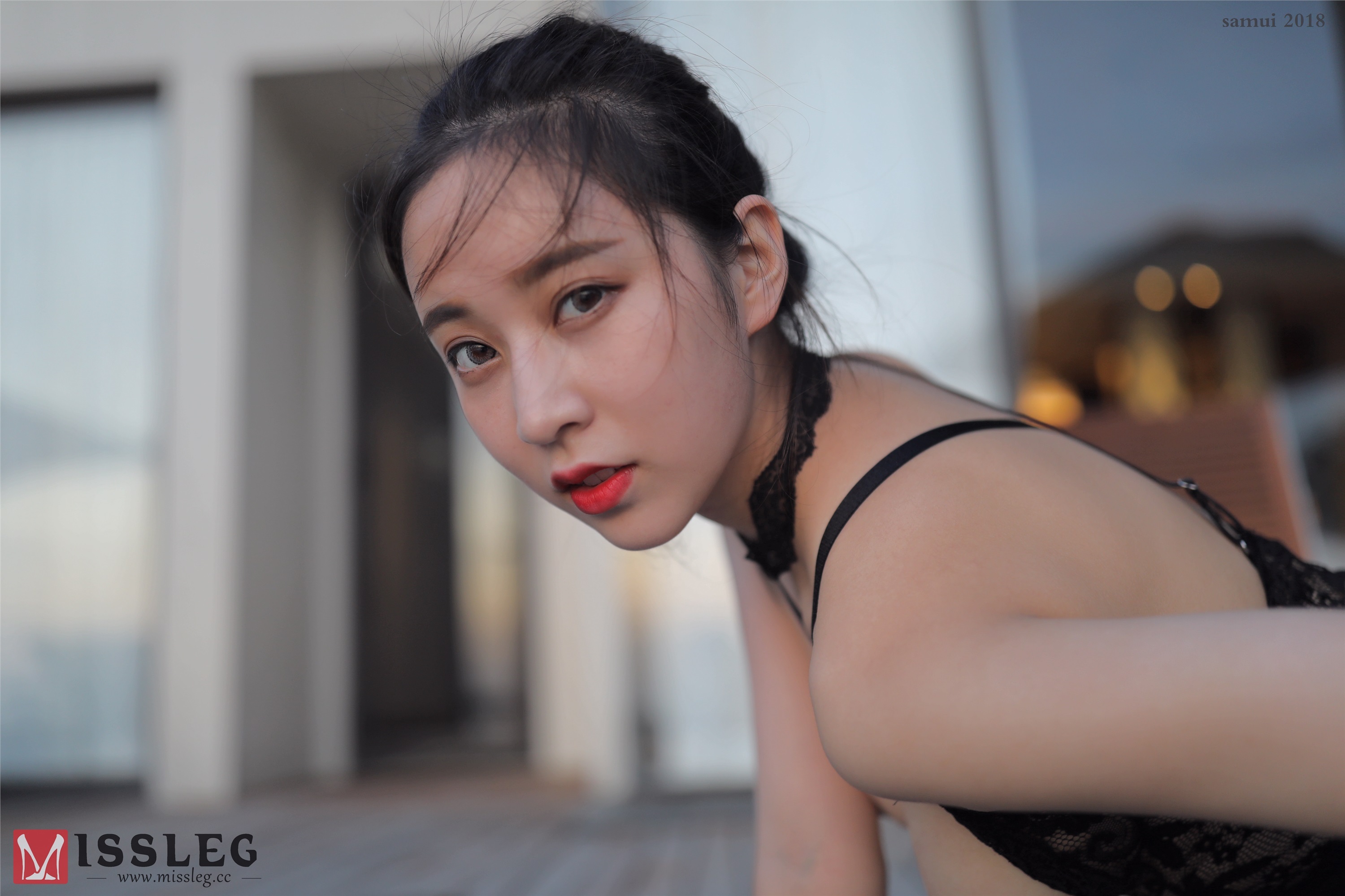 MISSLEG蜜丝  苏梅岛旅拍众筹系列 L003 黑色连体 乔依琳